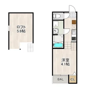 ハーモニーテラス荒中町Ⅱ【2階】の間取り