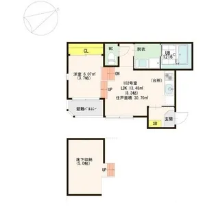 愛知県名古屋市東区筒井3丁目【アパート】の間取り