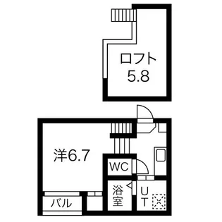 愛知県名古屋市中村区並木1丁目【アパート】の間取り