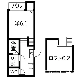 愛知県名古屋市中村区若宮町3丁目【アパート】の間取り