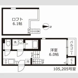 愛知県名古屋市中村区草薙町1丁目【アパート】の間取り