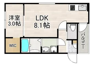 愛知県名古屋市中村区砂田町3丁目【アパート】の間取り