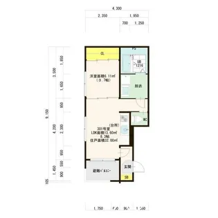 愛知県名古屋市中川区野田1丁目【アパート】の間取り