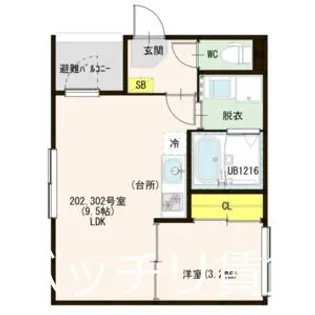 ヴィラ セレステ 八番【3階】の間取り