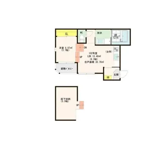 愛知県名古屋市東区筒井3丁目【アパート】の間取り