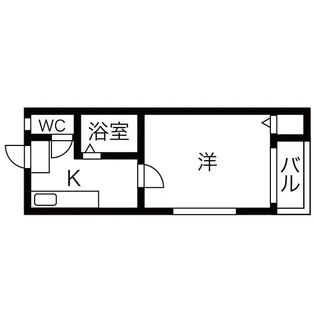 ラ チトラル東別院【1階】の間取り