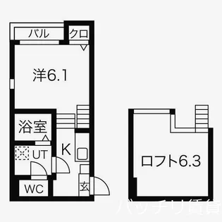 愛知県名古屋市北区山田西町【アパート】の間取り