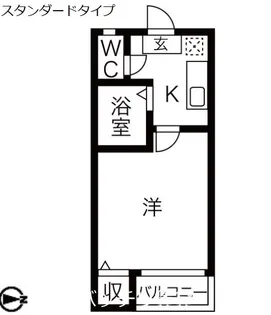 ロフト志賀本通【2階】の間取り