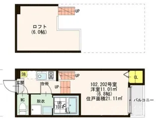 グランエスポワール鳴海【1階】の間取り