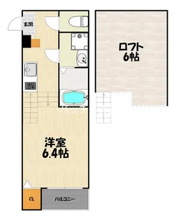 ハーモニーテラス香椎駅前II【2階】の間取り