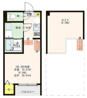 ハーモニーテラス和白丘【2階】の間取り