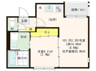 TYYNENA MEI【2階】の間取り