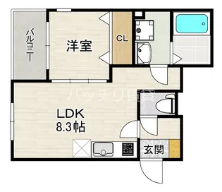 Camporta姪浜【3階】の間取り