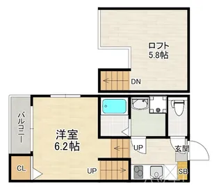 ハーモニーテラス松香台II【1階】の間取り