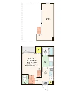 グランメゾン大博通り【2階】の間取り