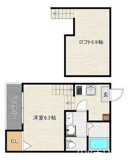 ハーモニーテラス和白XV【1階】の間取り