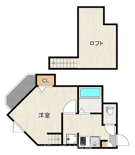 コンパートハウス唐人町【1階】の間取り