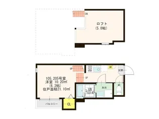 stage 諸岡【2階】の間取り