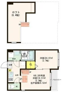 サン・カミエール城南【1階】の間取り