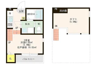 ハーモニーテラス和白東III【1階】の間取り