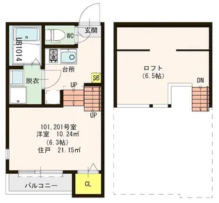 メゾン ルシル【1階】の間取り