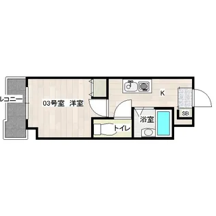 モア・フィールド箱崎II【3階】の間取り