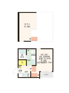 カシミール大橋【2階】の間取り
