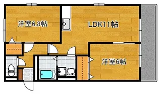 ロイヤルヒルズ香椎II【2階】の間取り