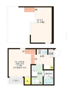 リヴァスト【2階】の間取り