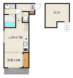 ZEN TERRACE梅林【2階】の間取り