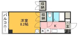 ロイヤル天神南【4階】の間取り