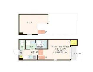 フェリオ福岡井尻【2階】の間取り