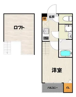cozy base 六本松【2階】の間取り