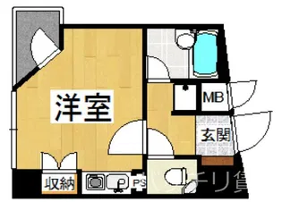 ロマネスク渡辺通り【1階】の間取り