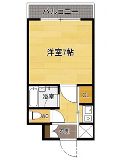 ピュアドームプログレッソ天神【4階】の間取り