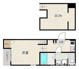 ボヌール六本松【2階】の間取り