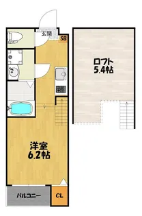 ワイドエイト博多【2階】の間取り