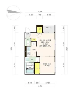 ハーモニーテラス筥松VIII【1階】の間取り