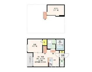 シャラロステ井尻【1階】の間取り