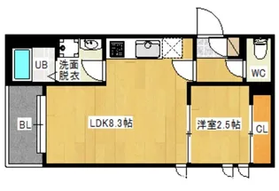 R-smart井尻【1階】の間取り