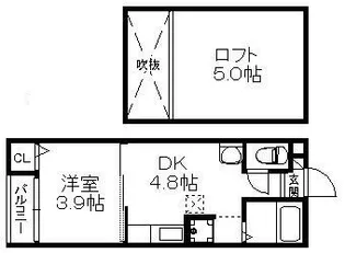 リバティー・JK【2階】の間取り
