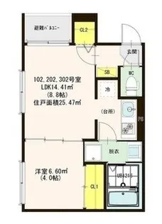 ハーモニーテラス筥松VIII【2階】の間取り