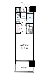 エステート・モア・天神STUDIO【5階】の間取り