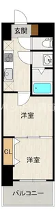 No.40 PROJECT2100 博多駅前【6階】の間取り