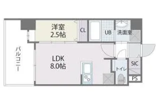 アルティザ博多ミッドシティ【2階】の間取り