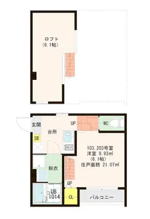 Greenwood吉塚【1階】の間取り