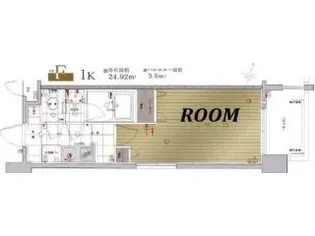 レジデンシャルヒルズ博多駅前弐番館【3階】の間取り