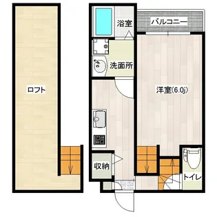 quons Nishijin【2階】の間取り