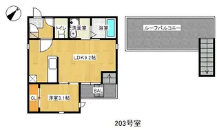 Grandtic Bloom 平尾【2階】の間取り