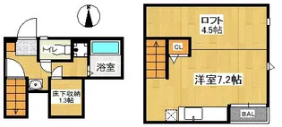 MAISONETIC ADVANCE egg bell【1階】の間取り